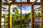 View from the window on the landscape.